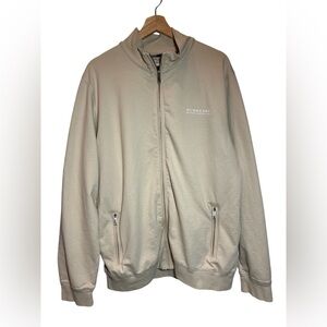 VTG Men's BURBERRY Bomber Style Spring Jacket Lightweight Khaki Sz XL AUTHENTIC